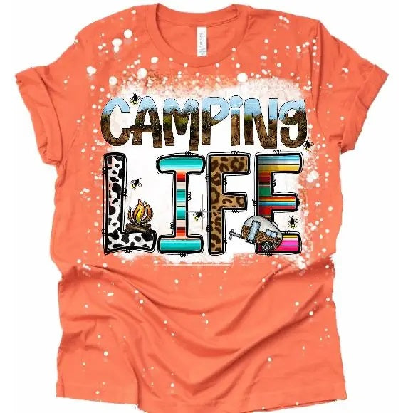 Camping Life Bleached Tee