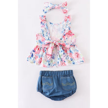 Load image into Gallery viewer, Chambray Floral 3 pcs set
