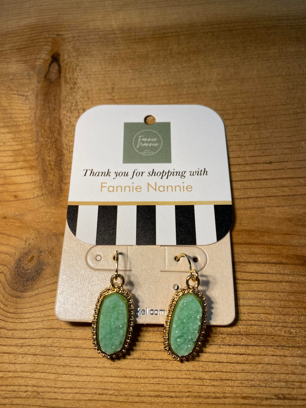 Jade green earrings