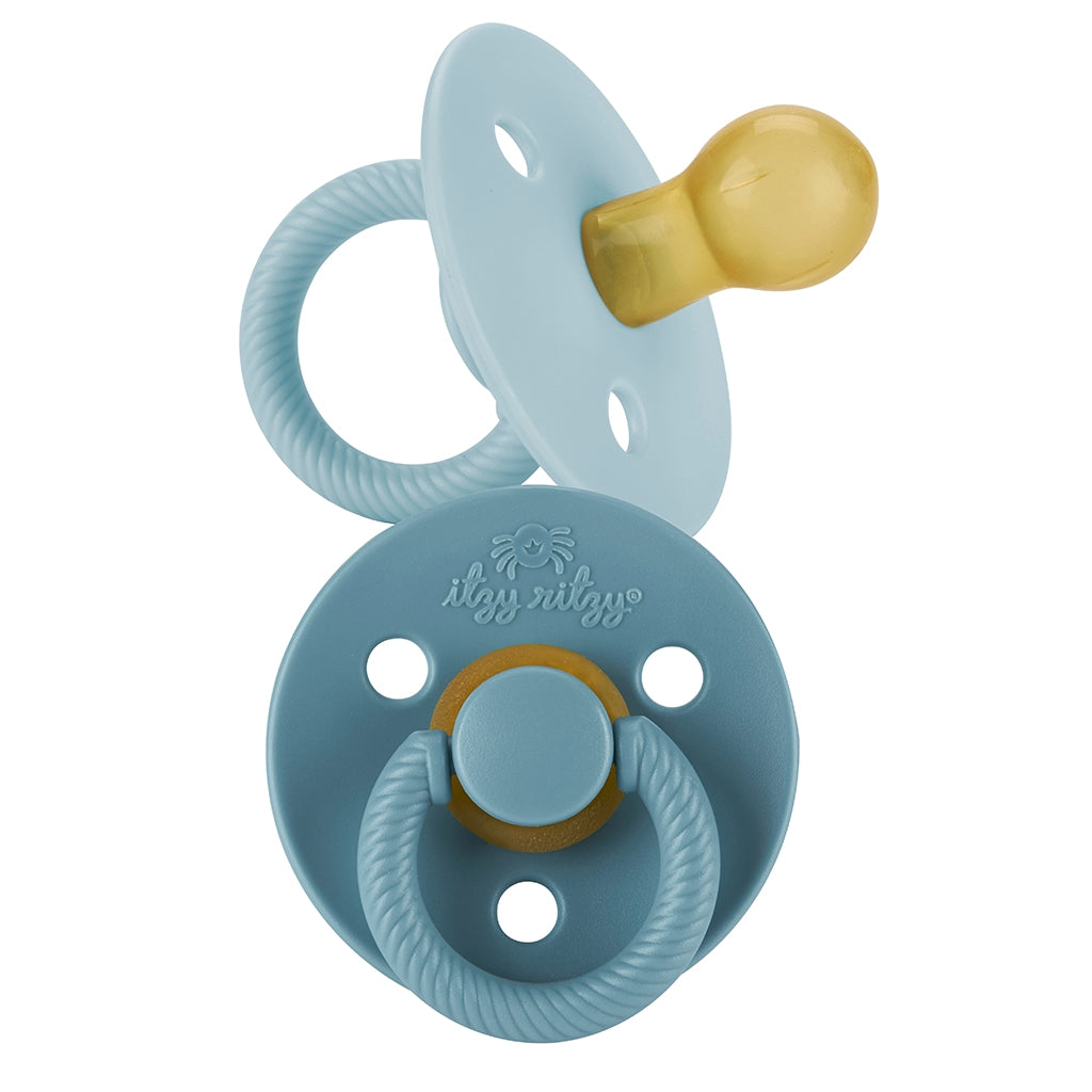 Itzy Soother Blue Natural Rubber Pacifier Set