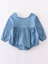 Load image into Gallery viewer, Denim Ruffle Baby Romper
