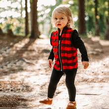 Load image into Gallery viewer, red buffalo plaid vest for kids
